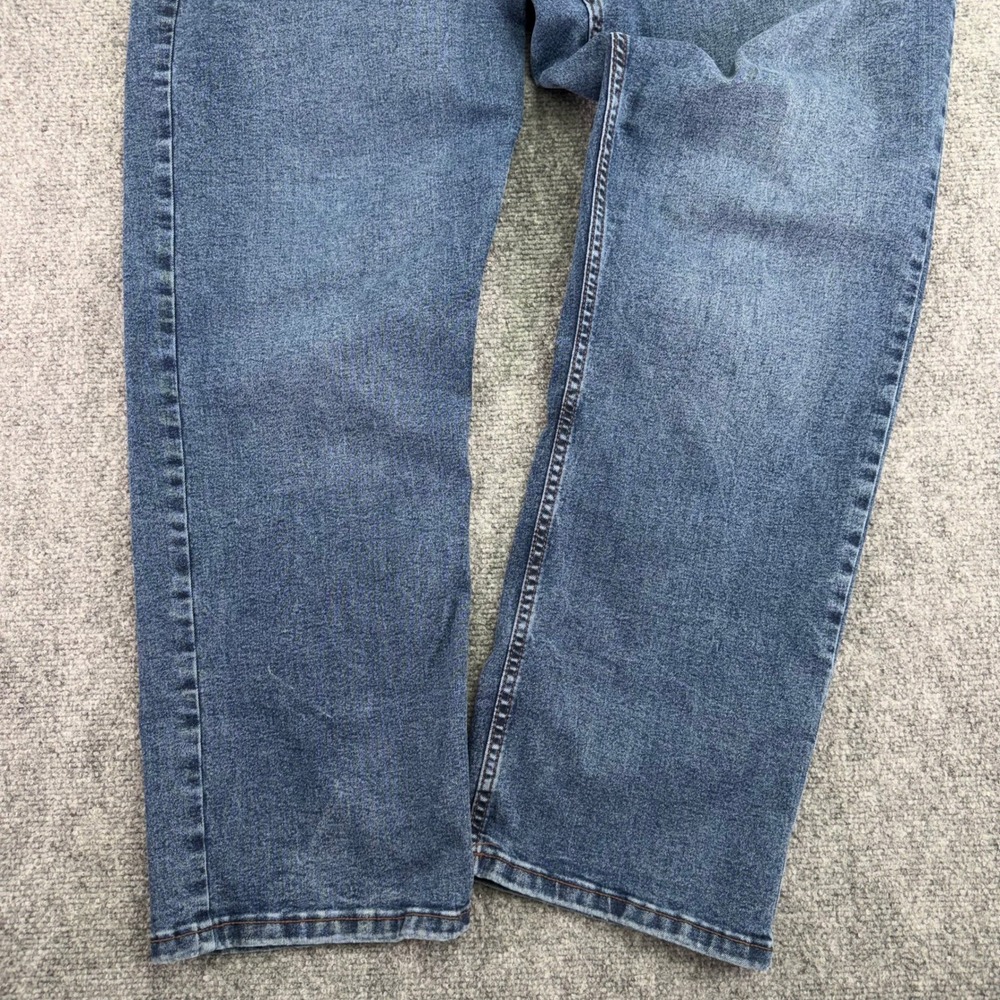 TPJ The Perfect Jean Mens 40x30 Blue Thick Thicc Stretch Denim Medium Wash - Picture 6 of 16